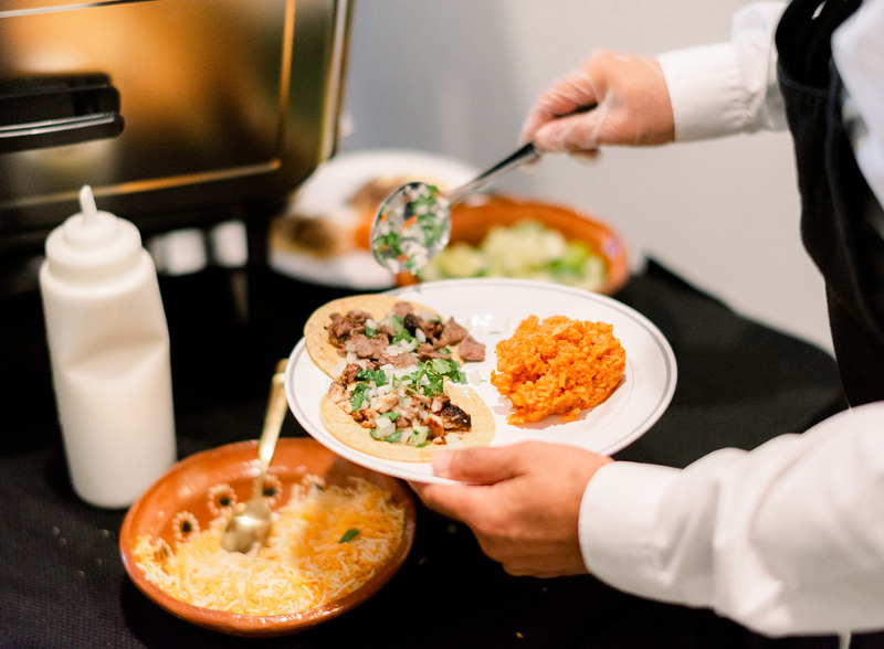 Taco bar for lunch event Taco bar for lunch event
